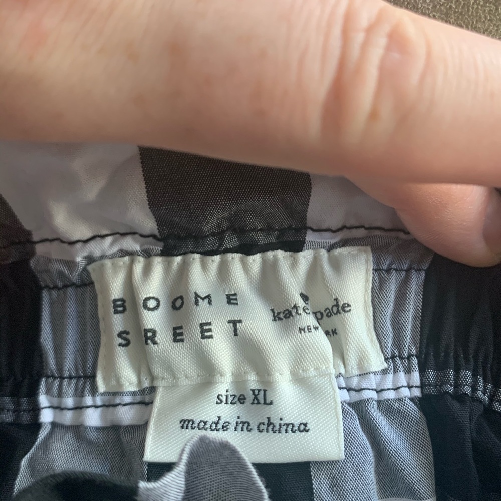 kate spade Black and White Gingham Drawstring Skirt - Picture 4 of 5